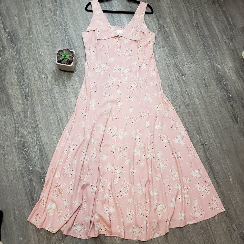 Joseph Ribkoff Vintage Cottagecore Pink Floral Dress 10 - Picture 2 of 10